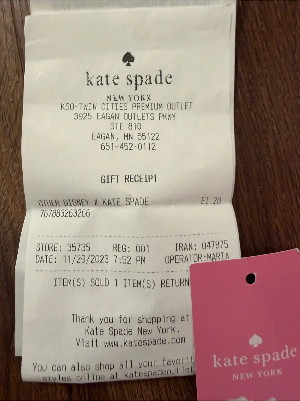 Kate Spade x Disney Minnie Mouse Polka Dot Backpack NWT